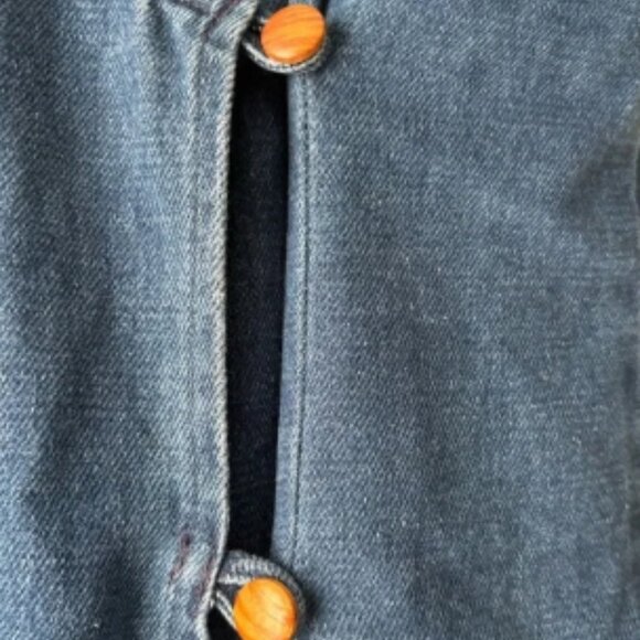 Aliya Wanek Denim Wrap Dress – Minimalist Sustainable Style, Size Small - Picture 3 of 3